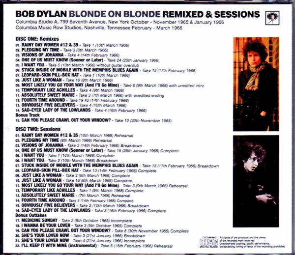 Bob Dylan/Blonde on Blonde Remixed,Sessions' Outtakes - Image 2