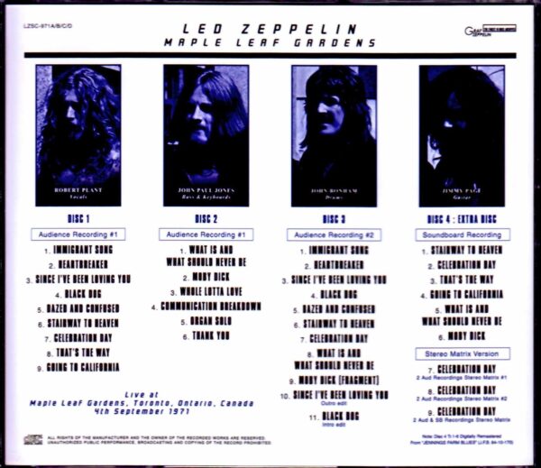 Led Zeppelin/Canada 1971 AUD 3Source Matrix & more - Image 2