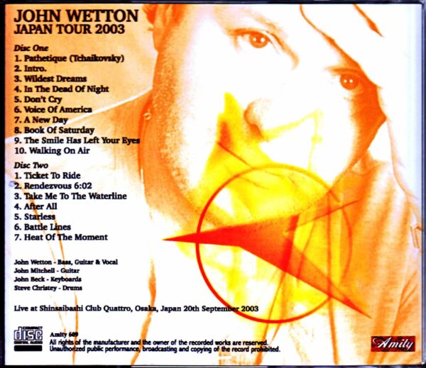 John Wetton/Osaka,Japan 2003 - Image 2