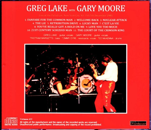 Greg Lake,Gary Moore/NY,USA 1981 Remastered - Image 2