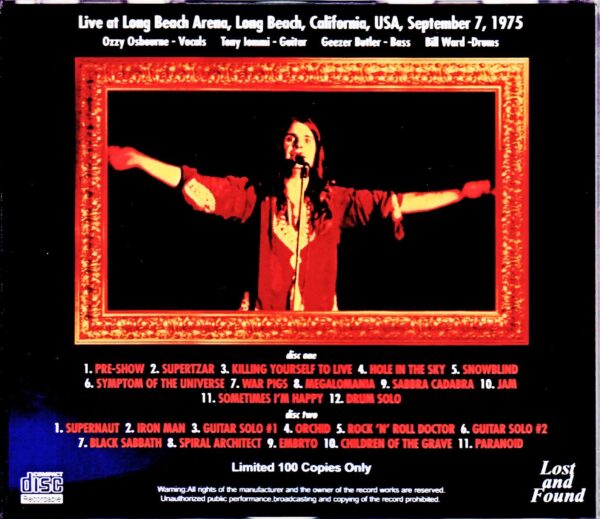 Black Sabbath/CA,USA 1975 Complete - Image 2