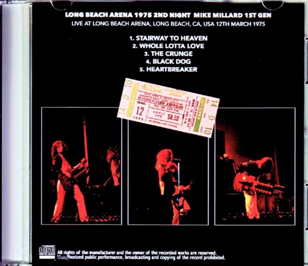 Led Zeppelin/CA,USA 3.12.1975 Upgrade - Image 2