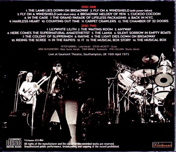 Genesis/UK 1975 AUD Master - Image 2