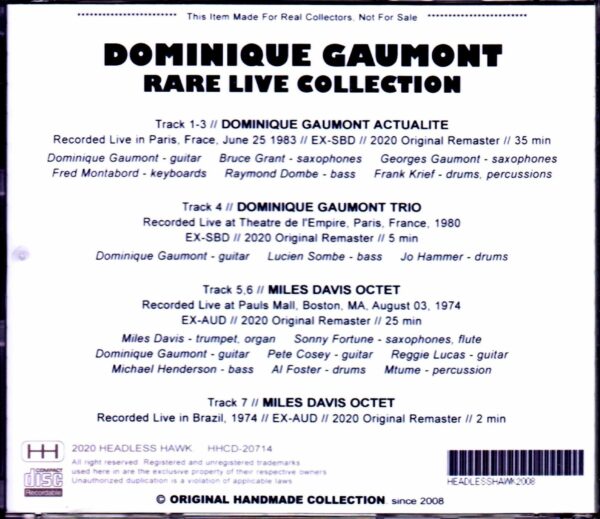 Dominique Gaumont/Rare Live Collection - Image 2