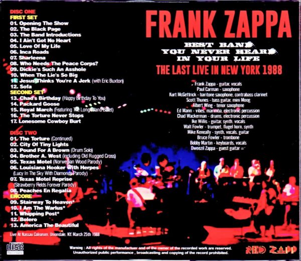 Frank Zappa/NY, USA 1988 - Image 2