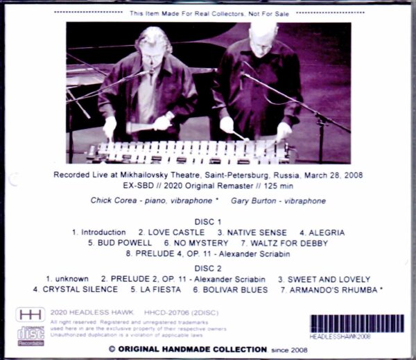 Chick Corea,Gary Burton/Russia 2008 - Image 2