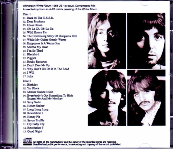 Beatles/White Album 1968 US 1st Issue,Compressed Mix - Image 2