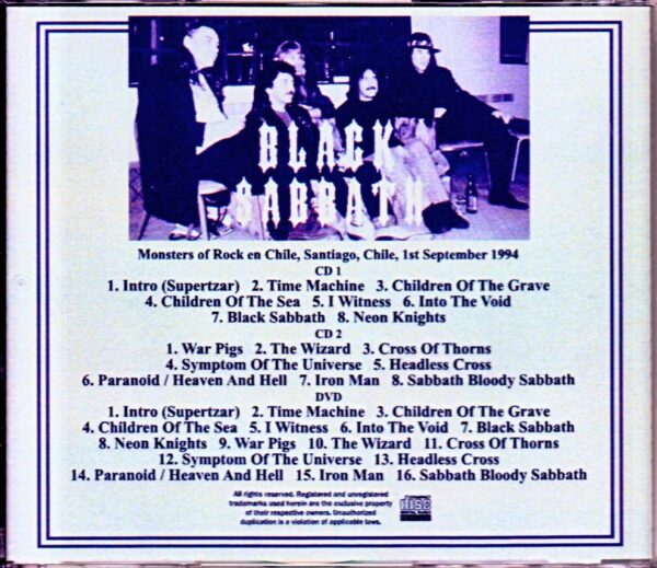 Black Sabbath/Chile 1994 S & V Digital Remaster - Image 2