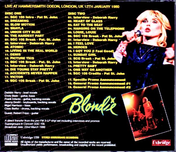Blondie/London,UK 1980 - Image 2