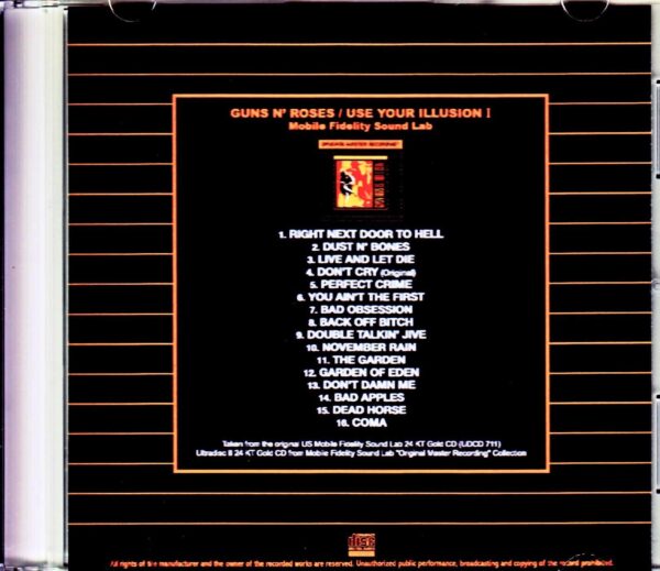 Guns N' Roses/Use Your Illusion I Original US Mobile Fidelity Sound Lab - Image 2