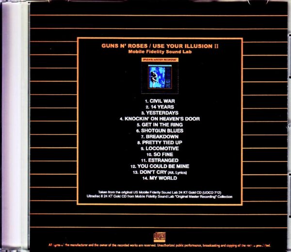 Guns N' Roses/Use Your Illusion II Original US Mobile Fidelity Sound Lab - Image 2