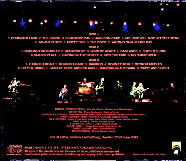 Bruce Springsteen/Sweden 2003 - Image 2