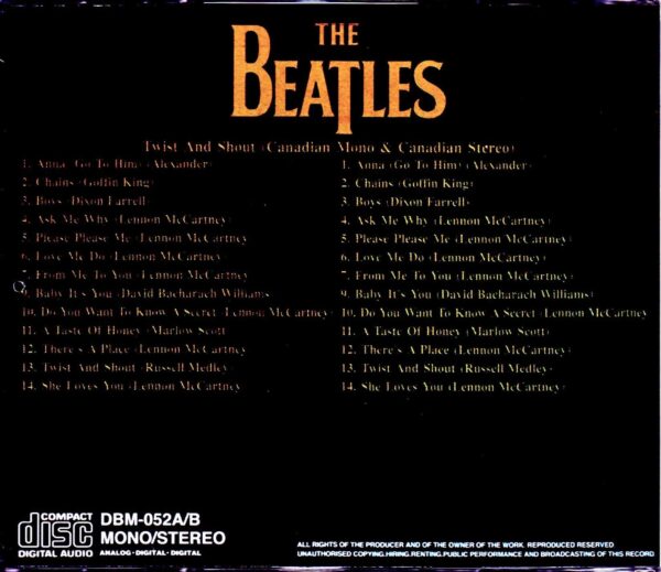 Beatles/Twist and Shout Canadian Mono & Stereo - Image 2