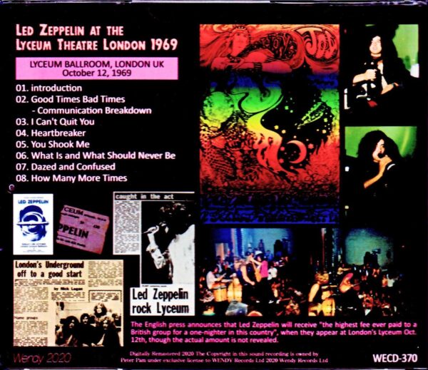 Led Zeppelin/London,UK 10.12.1969 - Image 2