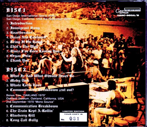 Led Zeppelin/CA,USA 9.3.1970 & more - Image 2
