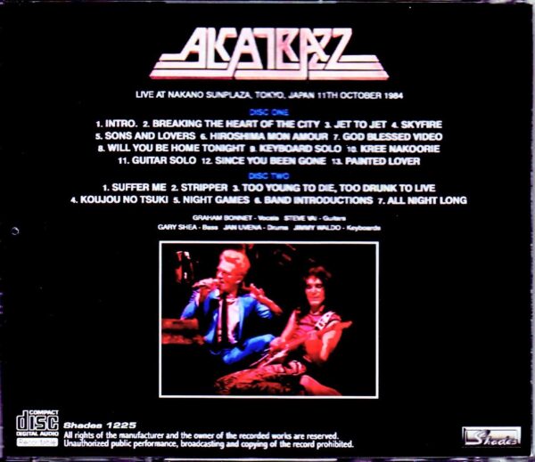 Alcatrazz/Tokyo,Japan 10.11.1984 - Image 2
