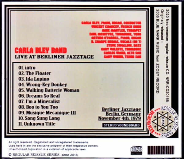 Carla Bley Band/Germany 1979 - Image 2
