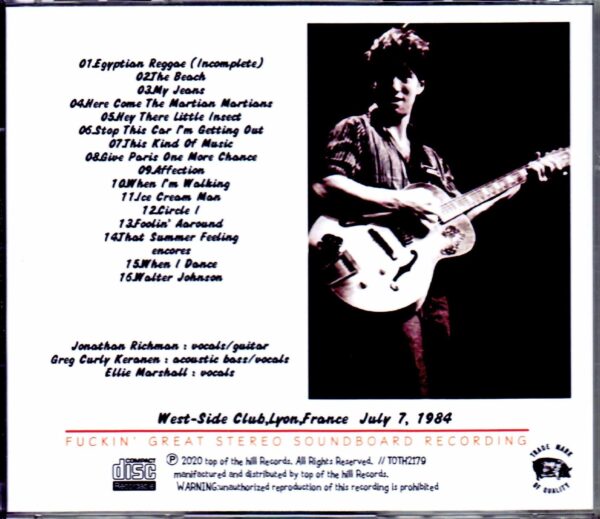 Jonathan Richman/France 1984 - Image 2