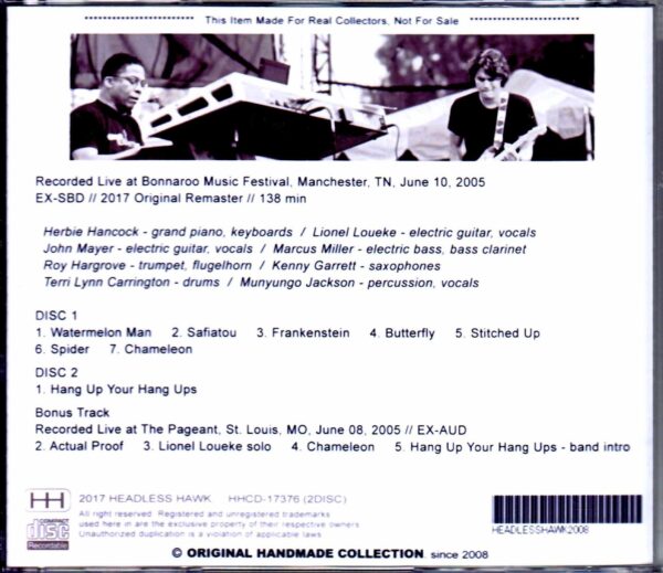 Herbie Hancock Headhunters,John Mayer,Marcus Miller/TN,USA 2005 & more - Image 2