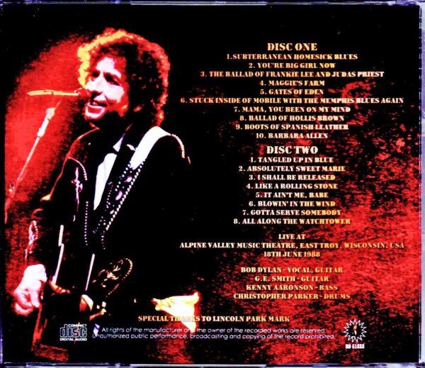 Bob Dylan/WI,USA 1988 Complete - Image 2