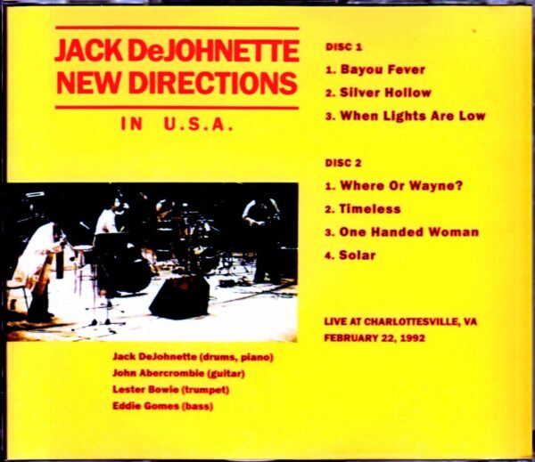 Jack DeJohnette,John Abercrombie,Lester Bowie/VA,USA 1992 - Image 2