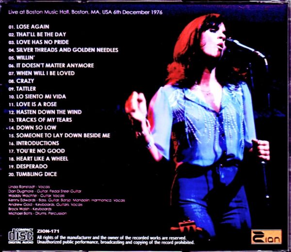 Linda Ronstadt/MA,USA 1976 Upgrade - Image 2