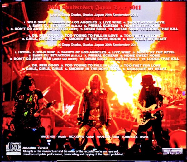 Motley Crue/Osaka,Japan 2011 2Days Complete - Image 2