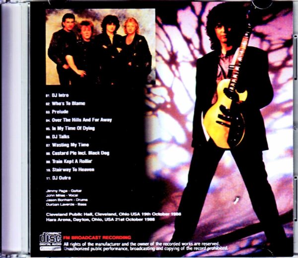 Jimmy Page/OH,USA 1988 Japanese Radio Broadcast Edition - Image 2