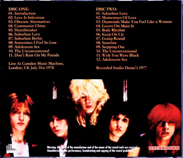 Japan/London,UK 1978 & Studio Demos 1977 - Image 2