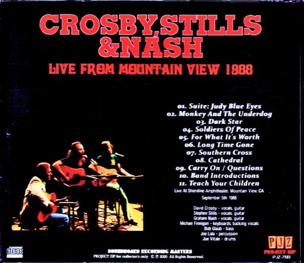 CS & N Crosby,Stills & Nash/CA,USA 1988 - Image 2
