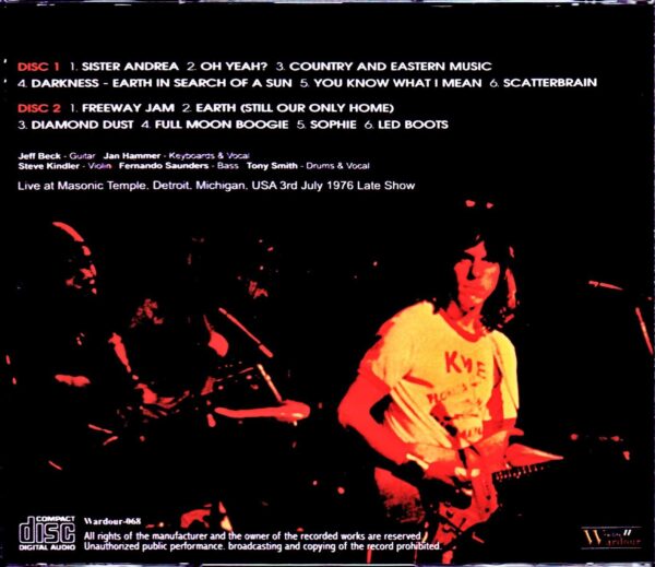 Jeff Beck,Jan Hammer Group/MI,USA 1976 Late Show - Image 2