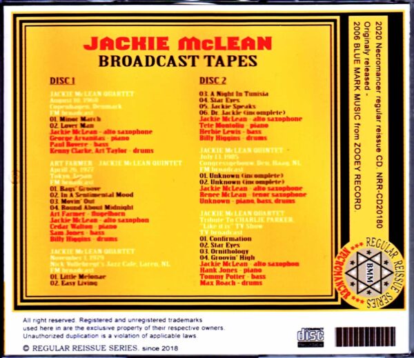Jackie McLean/Broadcast Tapes Collection - Image 2