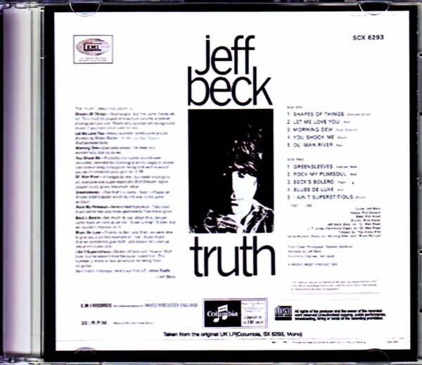 Jeff Beck/Truth Truth Original UK LP Upgrade - Image 2