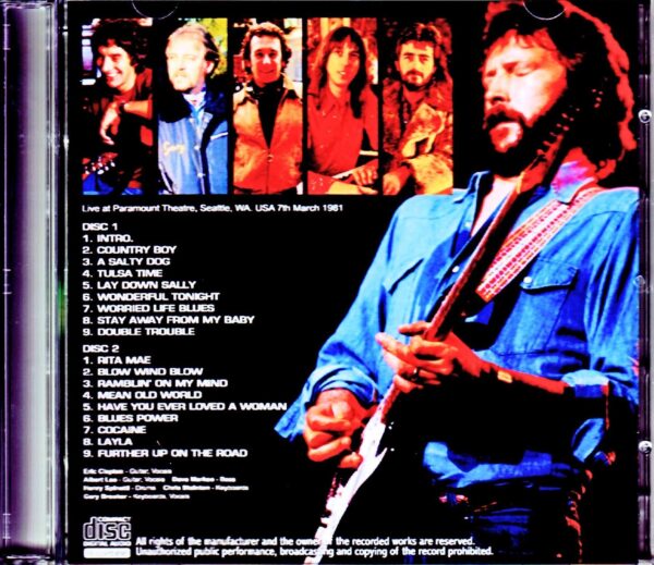 Eric Clapton/WA,USA 3.7.1981 - Image 2