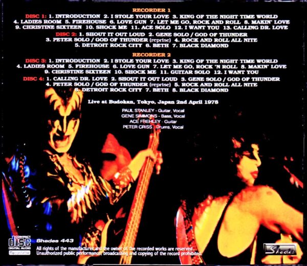 Kiss/Tokyo,Japan 4.2.1978 from 2Diff Masters Complete - Image 2