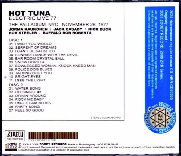 Hot Tuna/NY, USA 1977 - Image 2