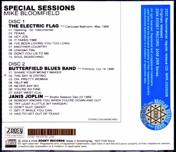 Mike Bloomfield the Electric Flag,Paul Butterfield,Janis Joplin/Special Sessions - Image 2