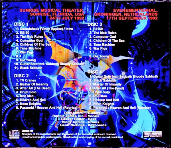 Black Sabbath,Dio/FL,USA 1992 & more - Image 2