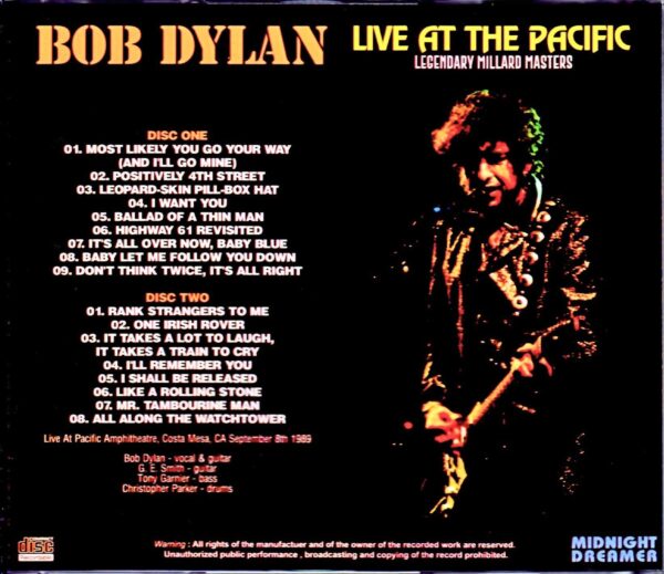 Bob Dylan/CA,USA 1989 Mike Millard recording - Image 2