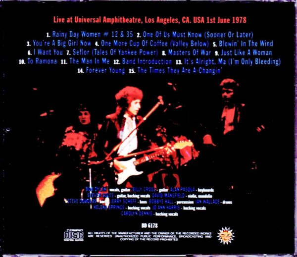 Bob Dylan/CA,USA 6.1.1978 Mike Millard 1st Gen - Image 2