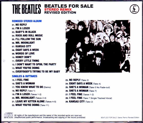 Beatles/Beatles for Sale Stereo Remix Revised Edition - Image 2