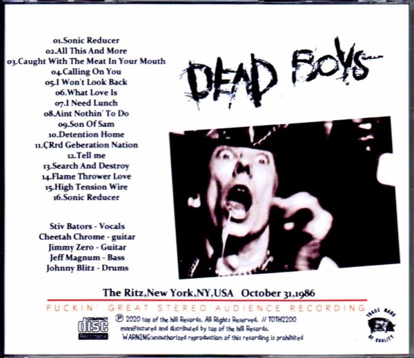 Dead Boys/NY, USA 1986 - Image 2