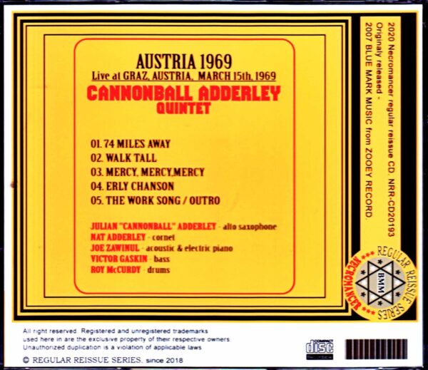 Cannonball Adderley/Austria 1969 - Image 2
