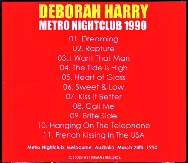 Deborah Harry/Australia 1990 - Image 2