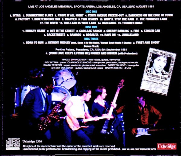 Bruce Springsteen/CA,USA 8.23.1981 - Image 2