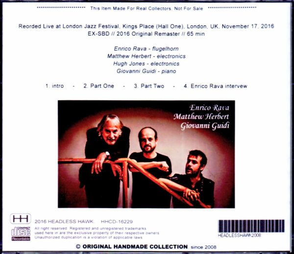 Enrico Rava,Matthew Herbert,Giovanni Guidi/London,UK 2016 - Image 2