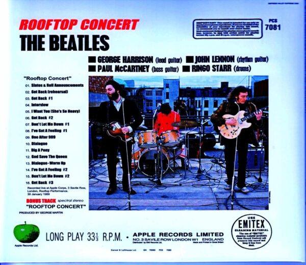 Beatles/Rooftop Live and more Rooftop Performances EMI Reel Master & more - Image 2