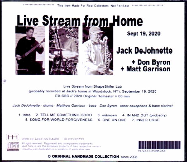 Jack DeJohnette,Don Byron,Matt Garrison/NY,USA 2020 - Image 2
