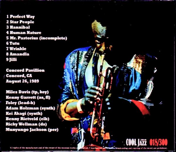 Miles Davis/CA,USA 1989 - Image 2