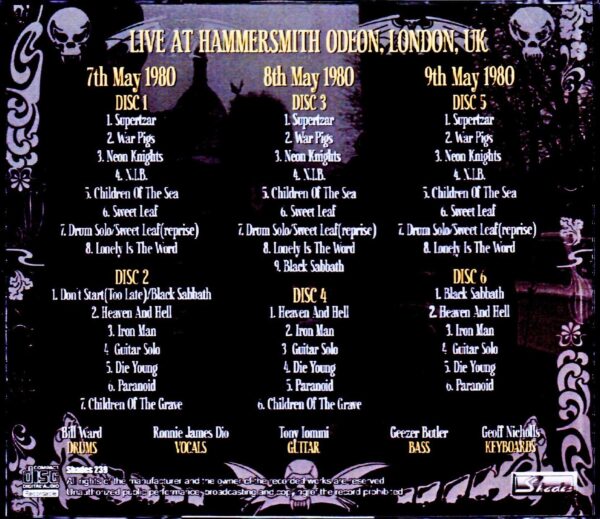 Black Sabbath/London,UK 1980 3Days - Image 2